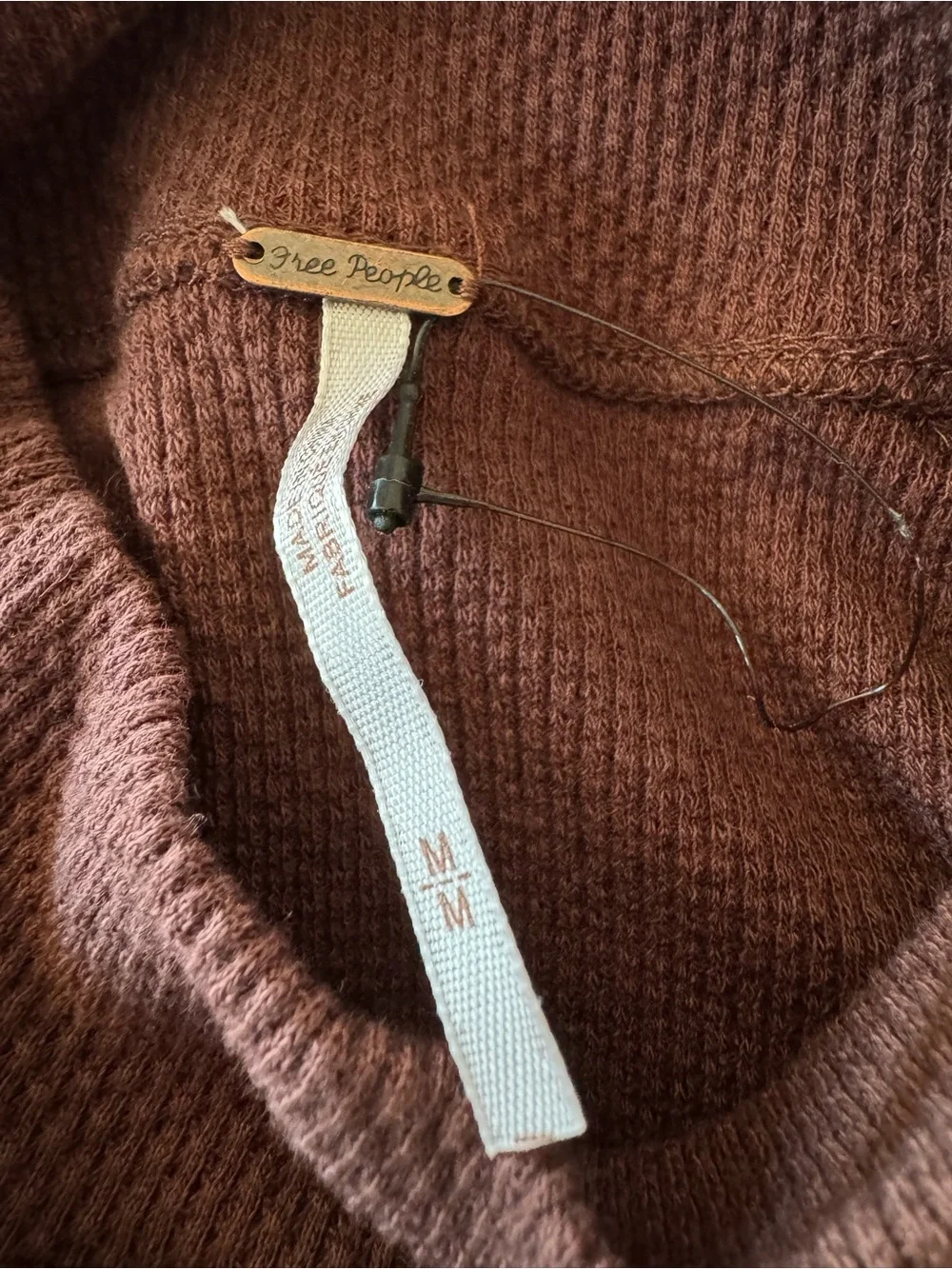 Free People Switch It Up Waffle Knit Top